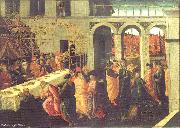 JACOPO del SELLAIO The Banquet of Ahasuerus wg china oil painting reproduction